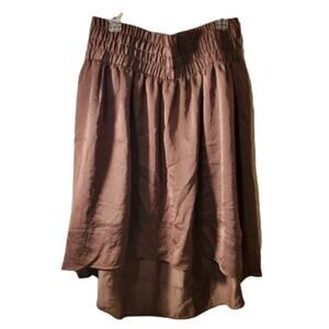 Lane Bryant Satin Y2K Skirt Womens Size 14/16 High Low Pleated Silky Boho Fairy